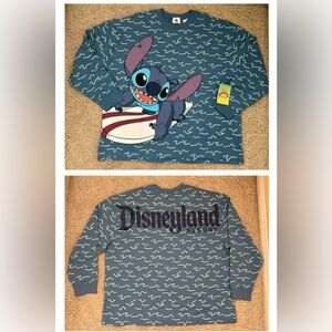 NWT DLR Disneyland Disney Celebration Crew Stitch Jersey Pullover Adult XXL 2XL